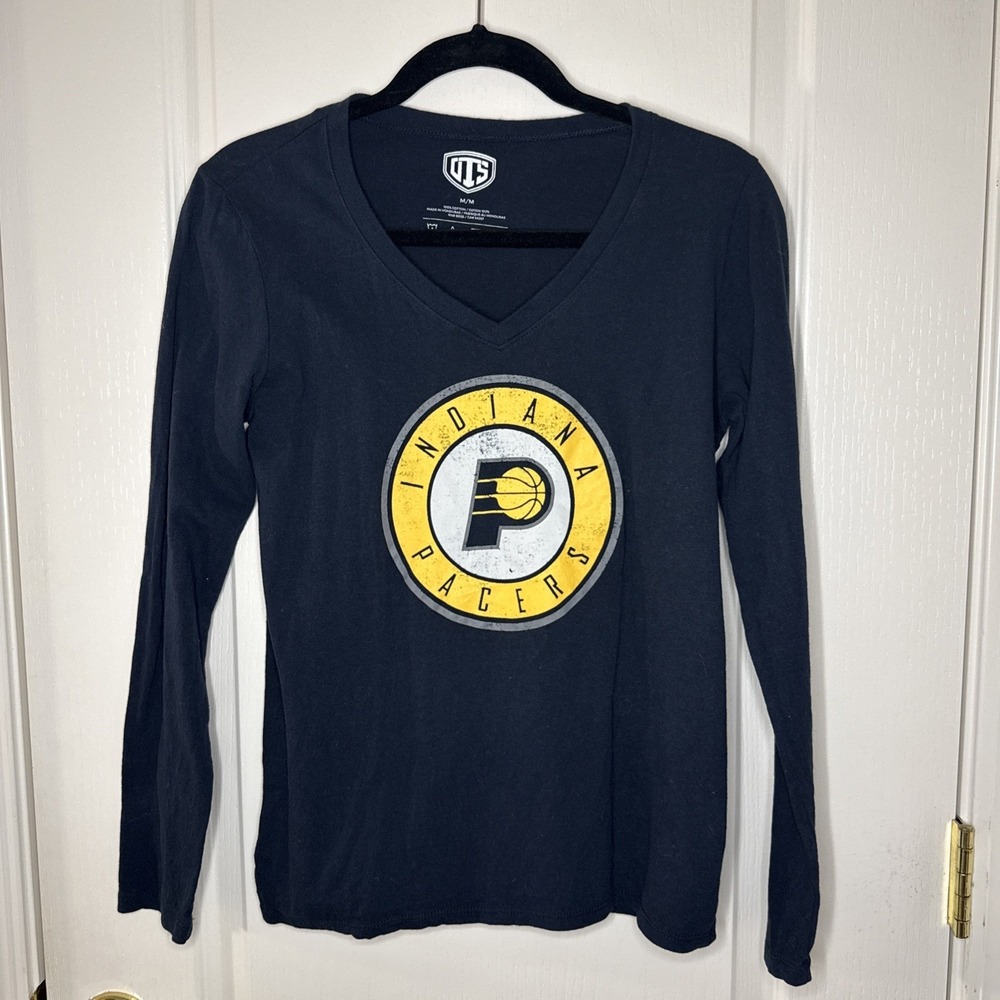 Indiana Pacers Long Sleeve V-Neck Shirt | Womens Medium
